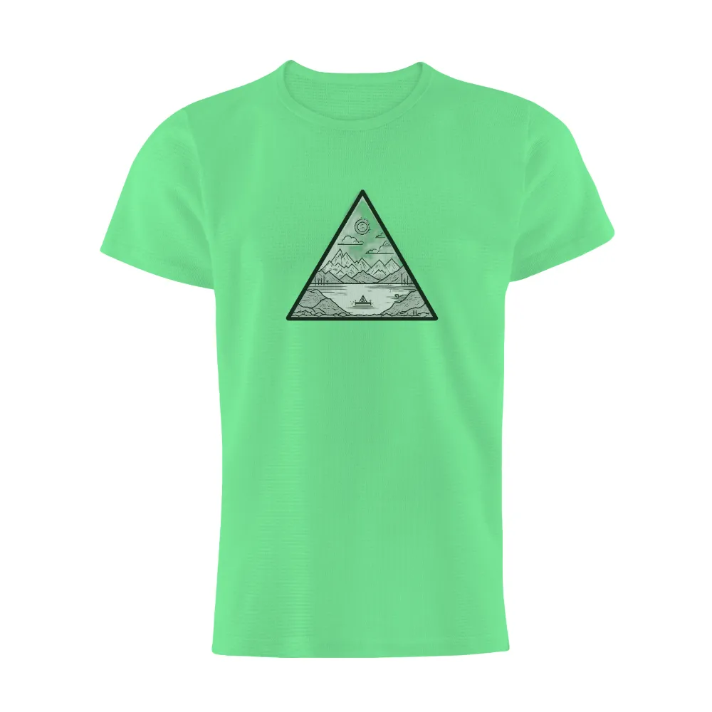 T-Shirts Design: Nature's Serenity | Mountains, Lake & Adventure|mountains