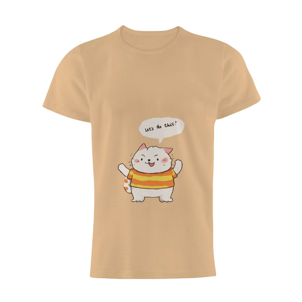 Custom T-Shirt Printing: Cheerful Cat in Striped Shirt|my cat is my valentine t shirt