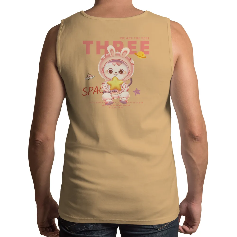 T-Shirts Custom: Space Bunny Adventure with Family Support|it's not about the bunny it's about the lamb shirt