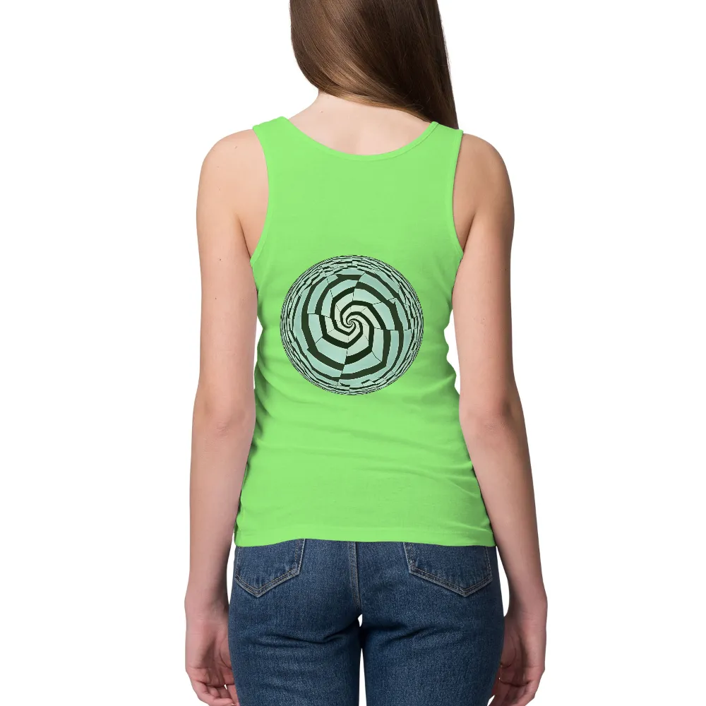 T-Shirts Pattern: Spiral Journey into Infinity|black and white shirt price