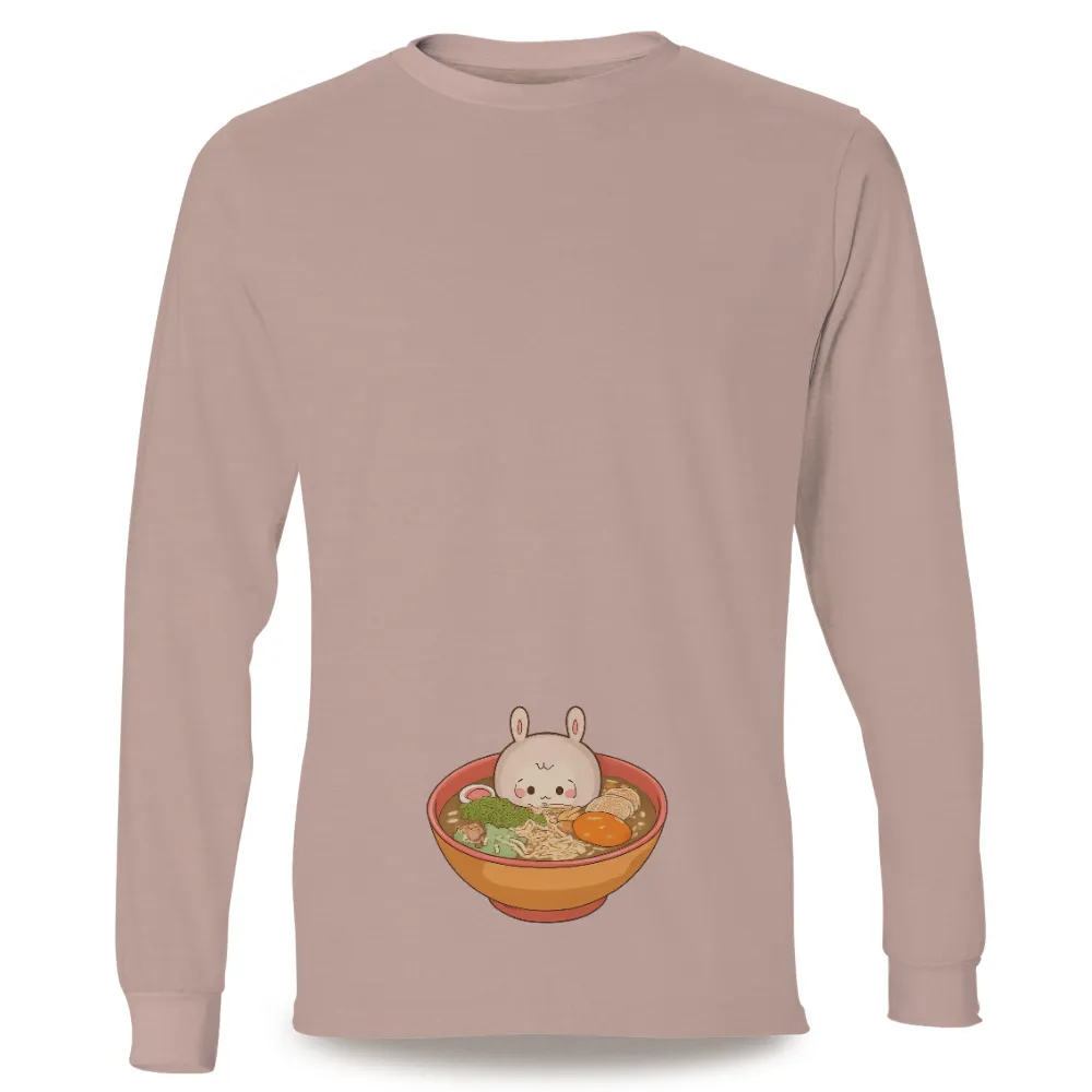 Tee Shirt Printing: Ramen Bunny - Comfort Food Nostalgia| egg