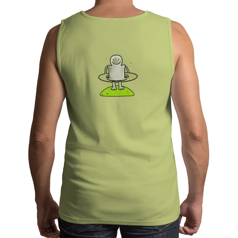 Custom Tee Shirts: Embrace Joy with Whimsical Trampoline Design|men neon green graphic tee