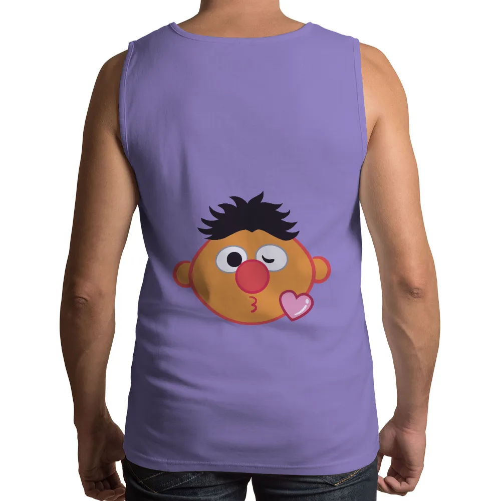 TShirt Design: Ernie's Whimsical Kiss - Funny & Playful|a fun thing to do in the morning shirt