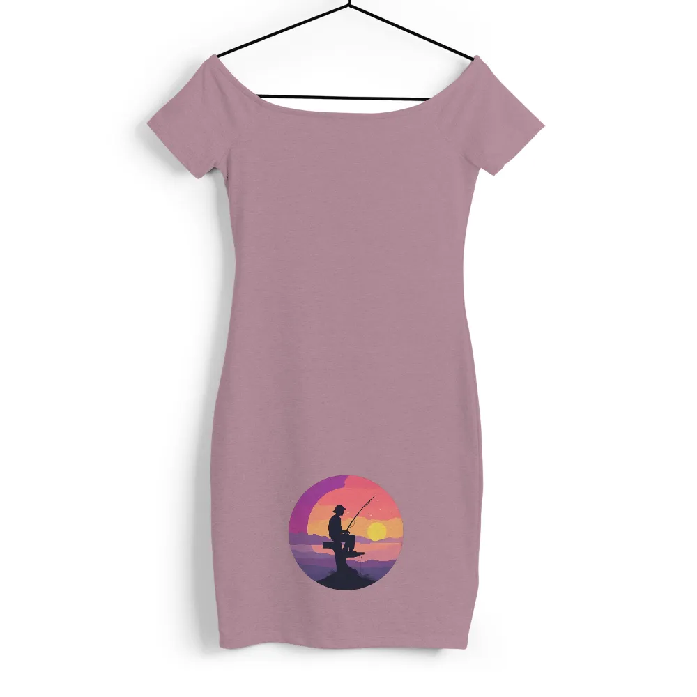 Shirts Graphic Tees: Fishing at Sunset - Tranquil Reflections|lakers lake show t shirt