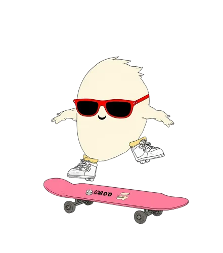 Eggbert's Skateboarding Adventure: T-Shirt Printing