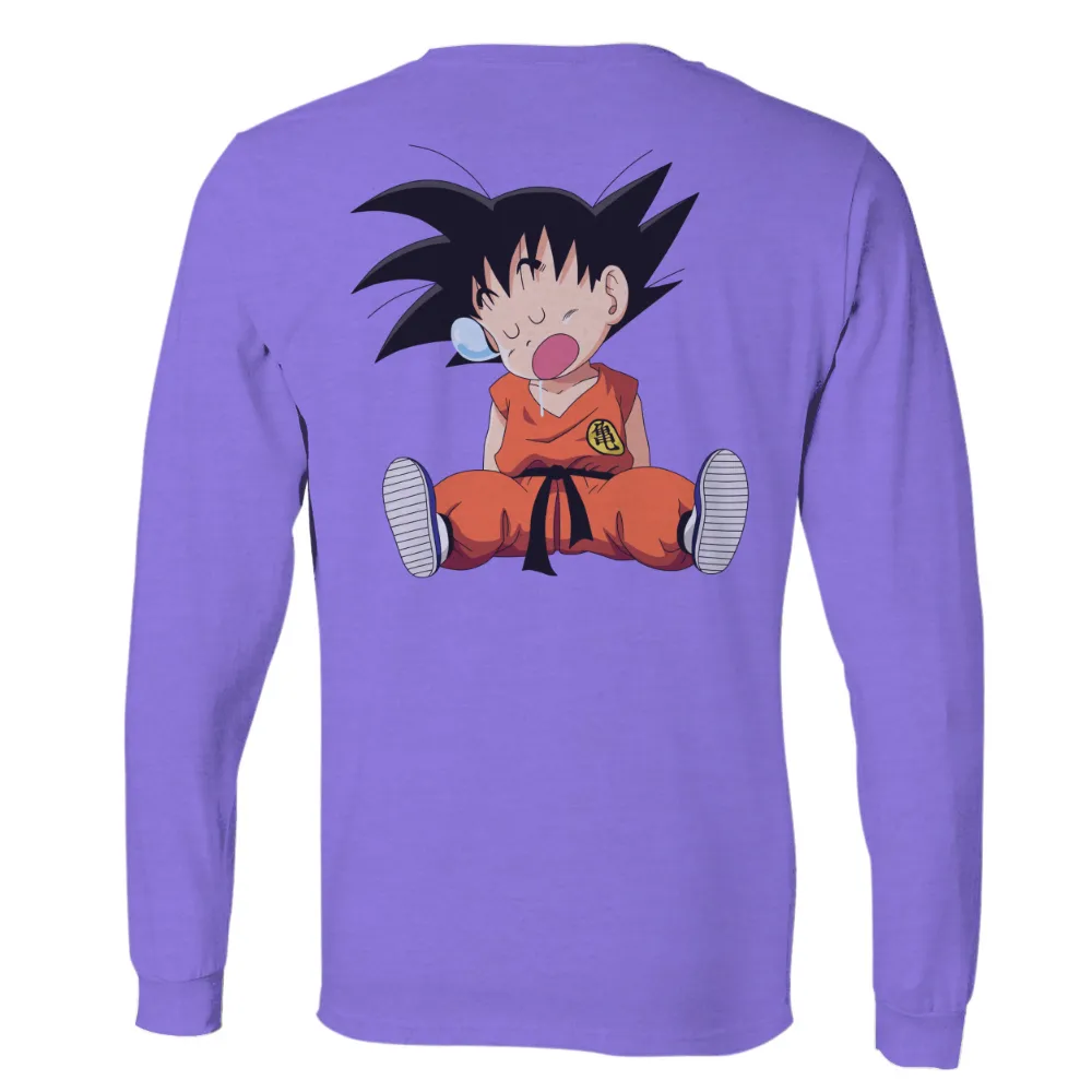 T-Shirts Custom: Goku's Playful Moment - Anime, Martial Arts, Bubble Gum Fun|simplicity tee shirt pattern