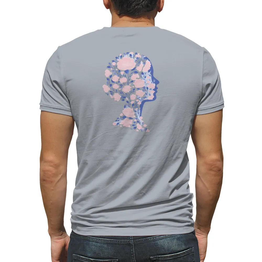 T-Shirts Design: Floral Profile - A Journey Through Nature and Dreams|pink space jam t shirt