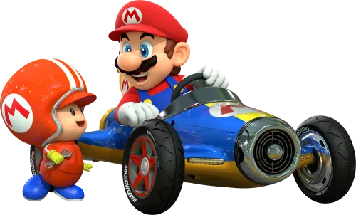 TShirt Design: Mario and Mechanic Racing Together