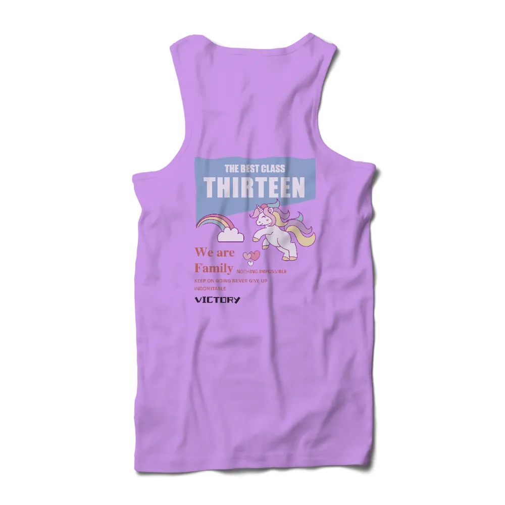 T-Shirts Pattern: The Best Class Thirteen - Unicorn Rainbow Friendship|family matching valentine shirts