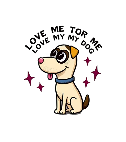 Customized Tee Shirts: Love Me Tor Me - Whimsical Dog Design