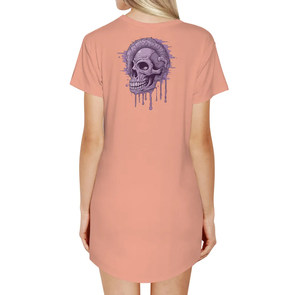 T-Shirts Pattern: Mind's Drip - A Skull with Exposed Brain|roblox com purple t shirt