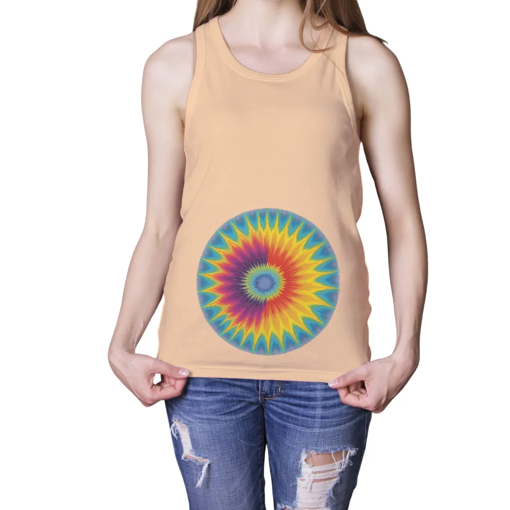 T-Shirt Printing: Vibrant Mandala - Unity in Colors|comfort colors 4th of july shirt