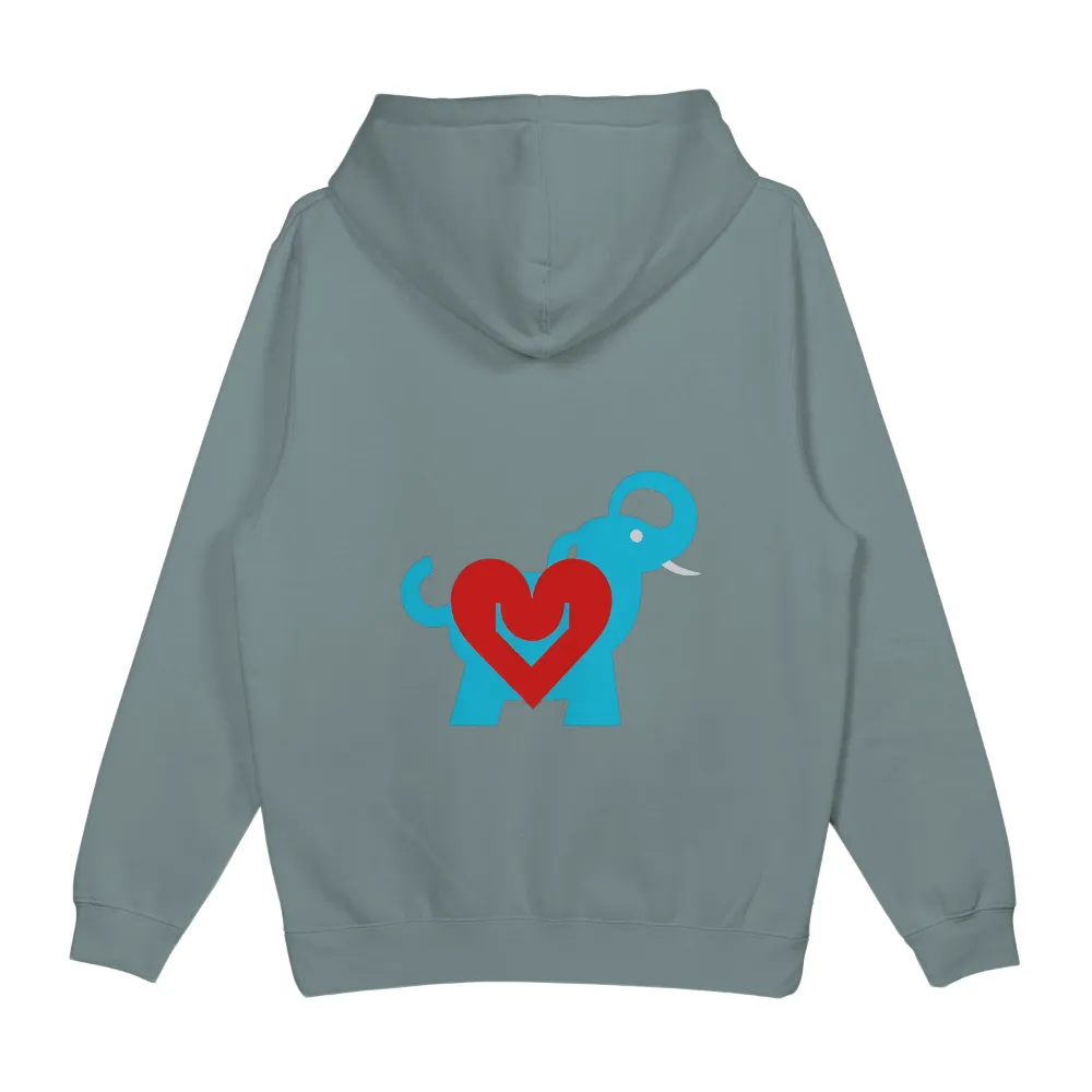 T-Shirt Printing: Blue Elephant with Heart - Love and Strength|i love t shirt roblox