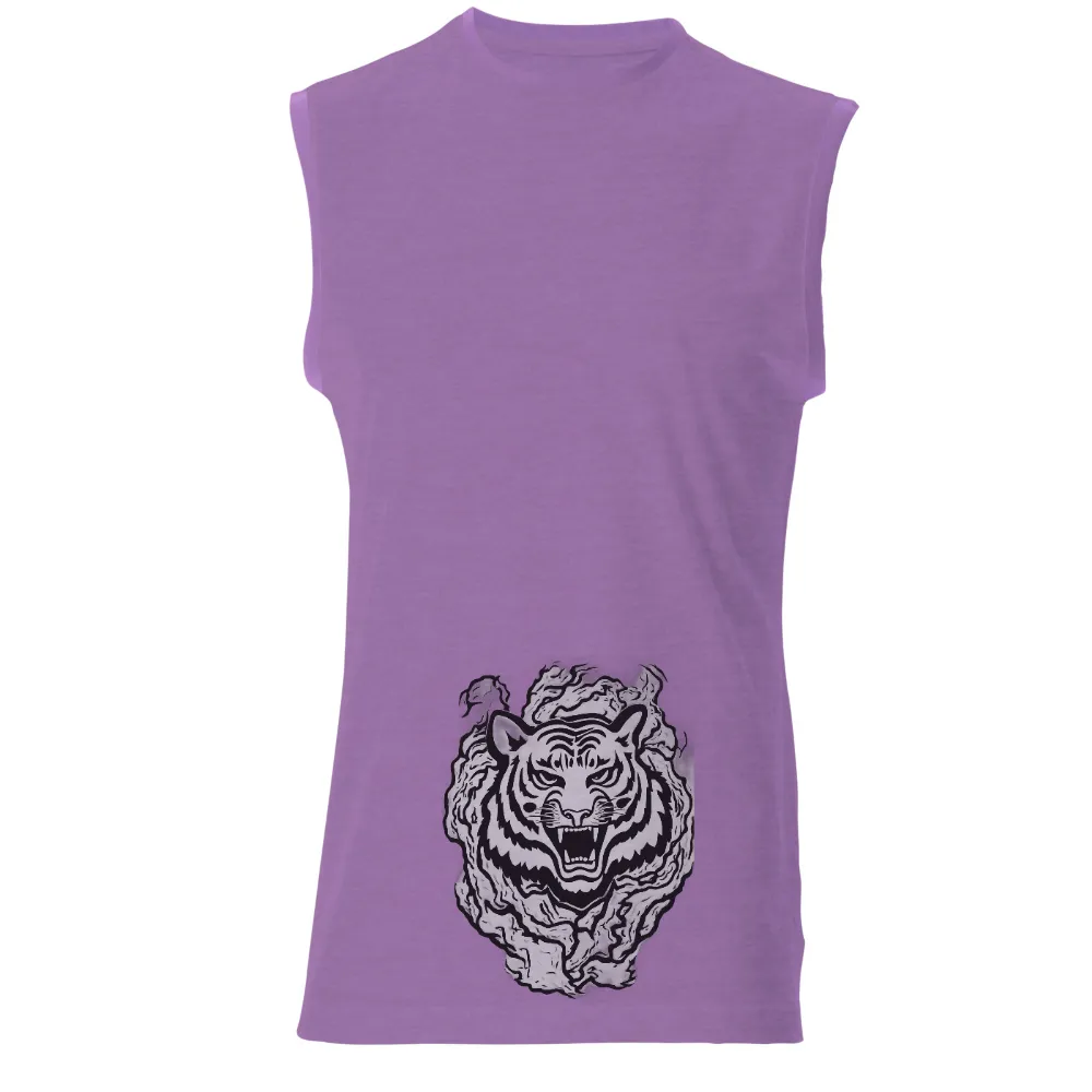 Custom Tee Shirts: Roaring Tiger - Strength and Courage|the new day feel the power t shirt