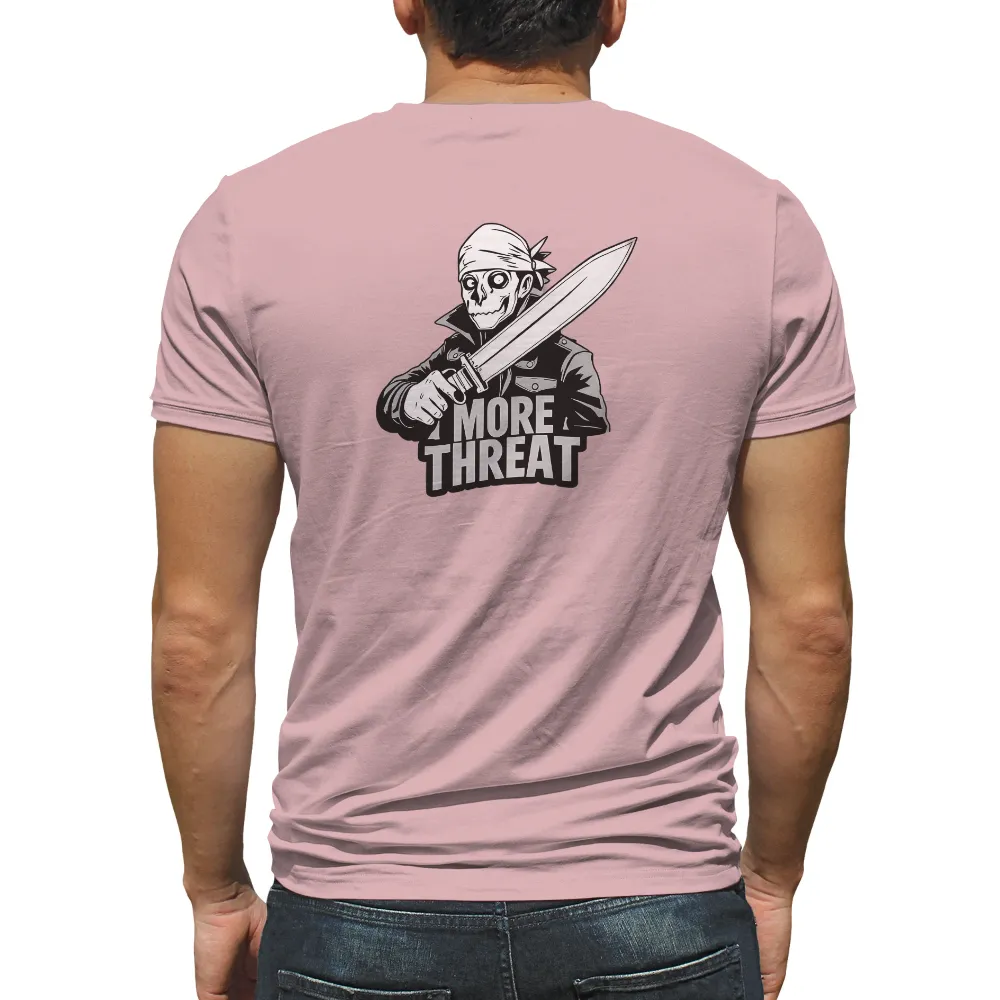 TShirt Design: Skeletal Warrior - MORE THREAT| Resilience and defiance