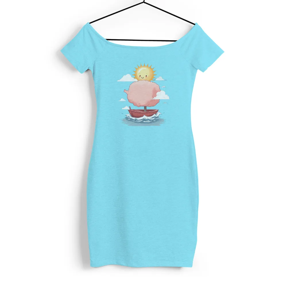 Graphic Tees: Whimsical Cotton Candy Tree on a Boat|best lightweight sun protection clothing