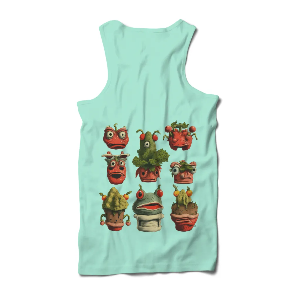 Tee Shirts Printed: Quirky Anthropomorphic Vegetables|chicken shirt i may look calm