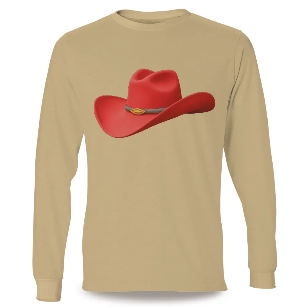 T-Shirts Custom: Red Cowboy Hat - Vintage Western Icon|freedom graffiti