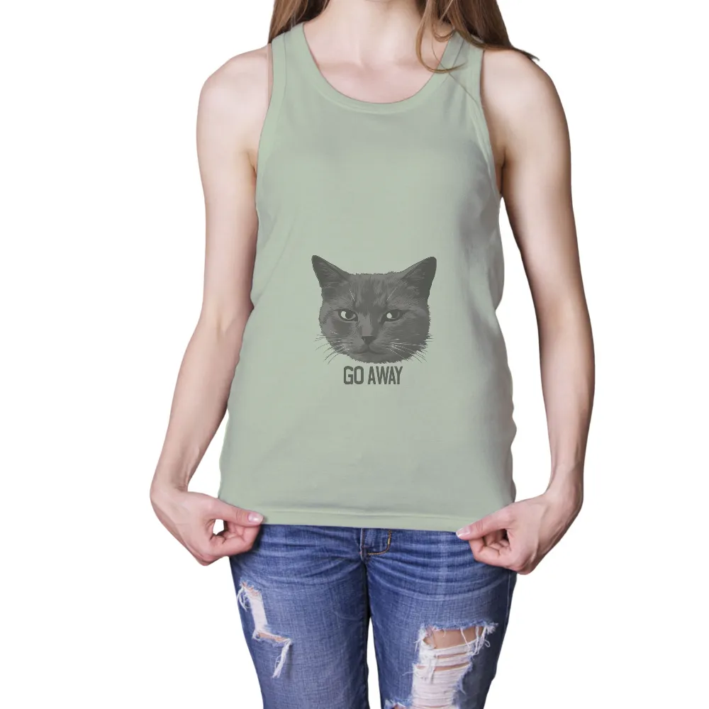 Go Away Cat T-Shirt Printing - Funny & Quirky Design|us independence day t shirt