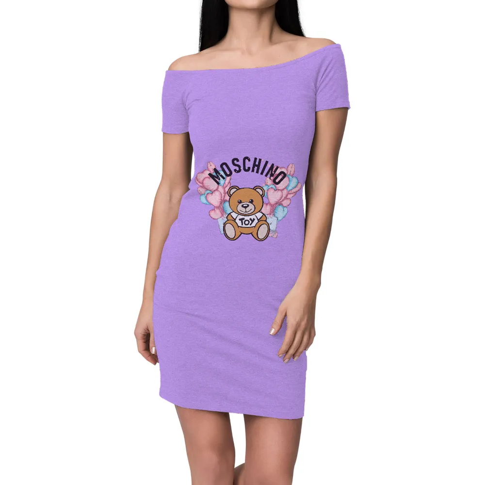 Moschino Toy Bear T-Shirts Custom: A Blend of Innocence and Sophistication|peace love camping shirt