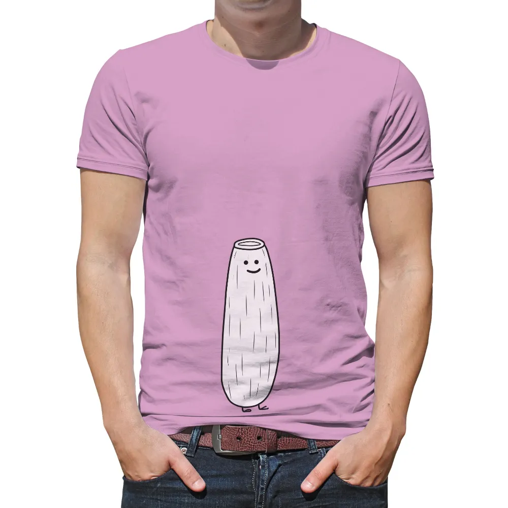 Tee Shirts Printed: Happy Zucchini - Minimalist Whimsical Design|isnt happy hour any time johnny depp