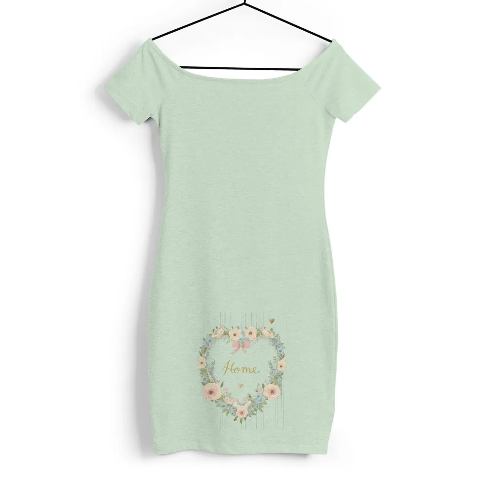 T-Shirts Design: Floral Wreath of Home Love|i love hot rodeo moms shirt