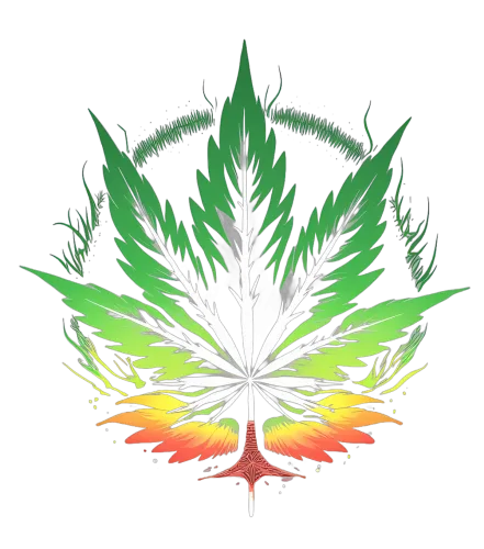 Custom T-Shirt Printing: Vibrant Cannabis Leaf Design