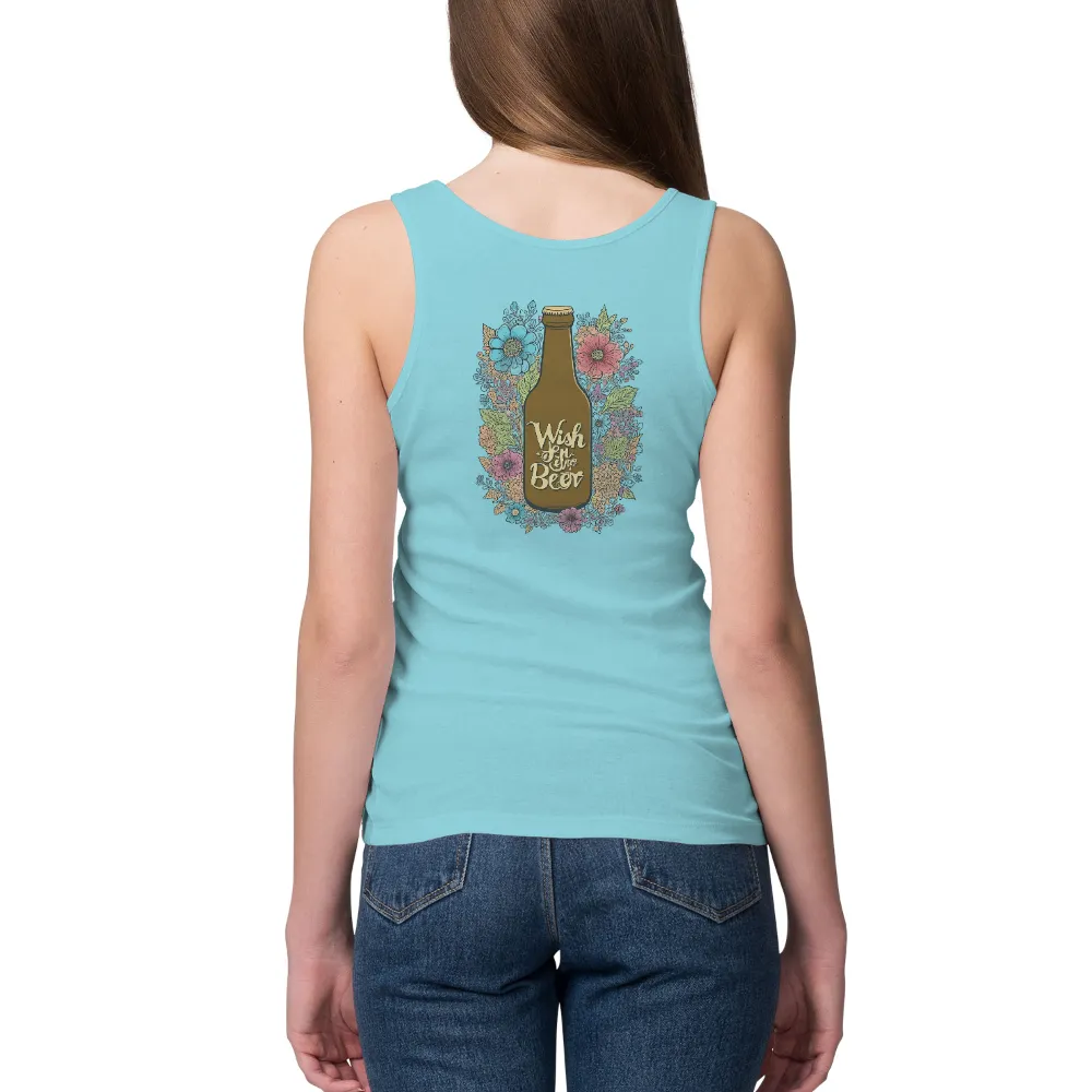 Custom T-Shirt Printing: Wish on the Beer - Vintage Floral Design|beer in dog years t shirt