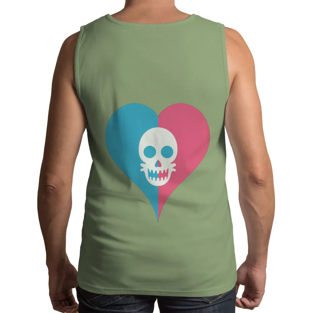 Custom Pop Culture Print: Heart & Skull Design - Celebrate Your Unique Identity|animal crossing skull tee