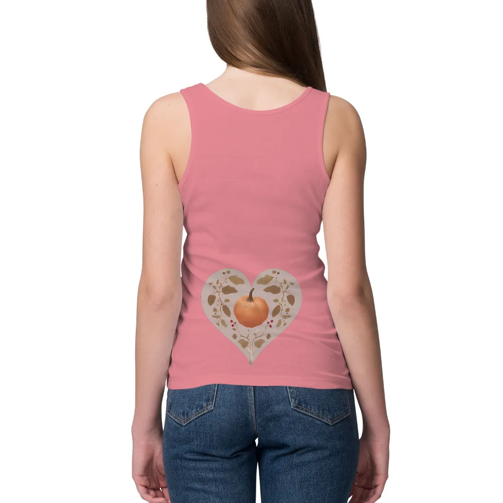 Tee Shirts Printed: Autumn Heart with Pumpkin - Fall Harvest|i heart hot moms shirt danny duncan