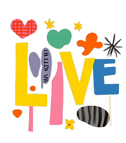 Graphic Tees: Live Life Fully with Colorful Hearts and Stars