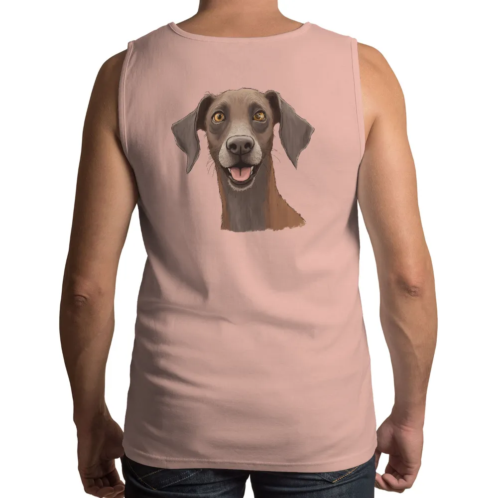 Custom Tee Shirts: Joyful Dog Design | Happy Pet Owner| open mouth