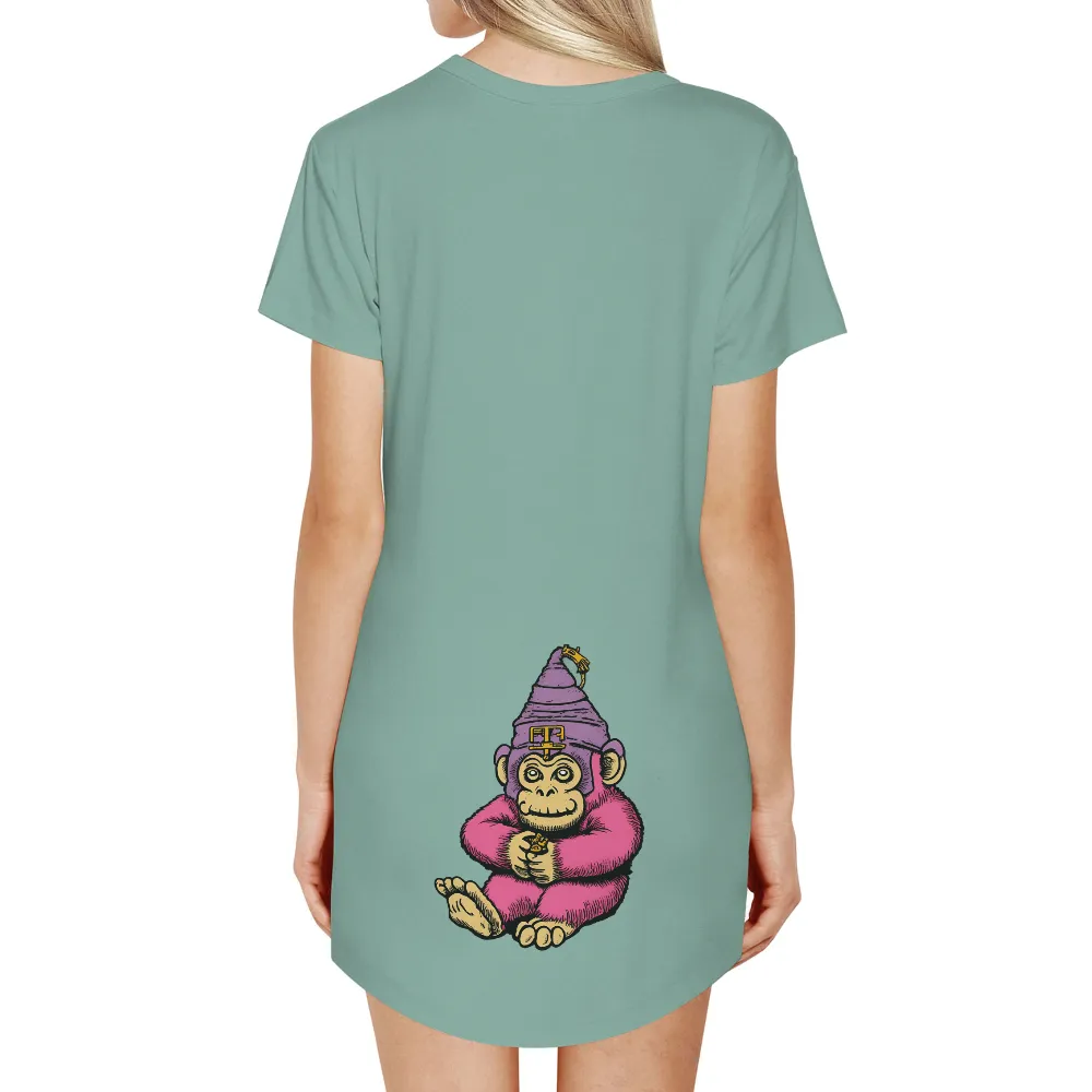 T-Shirts Custom: Magical Wizard Monkey - Artistic Design|pink biggie smalls t shirt