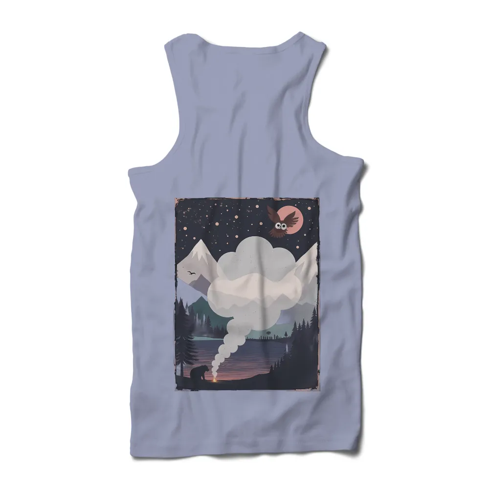 Graphic Tees: Solitude in Nature - Bear by Campfire|betty boop pooh bear shirt