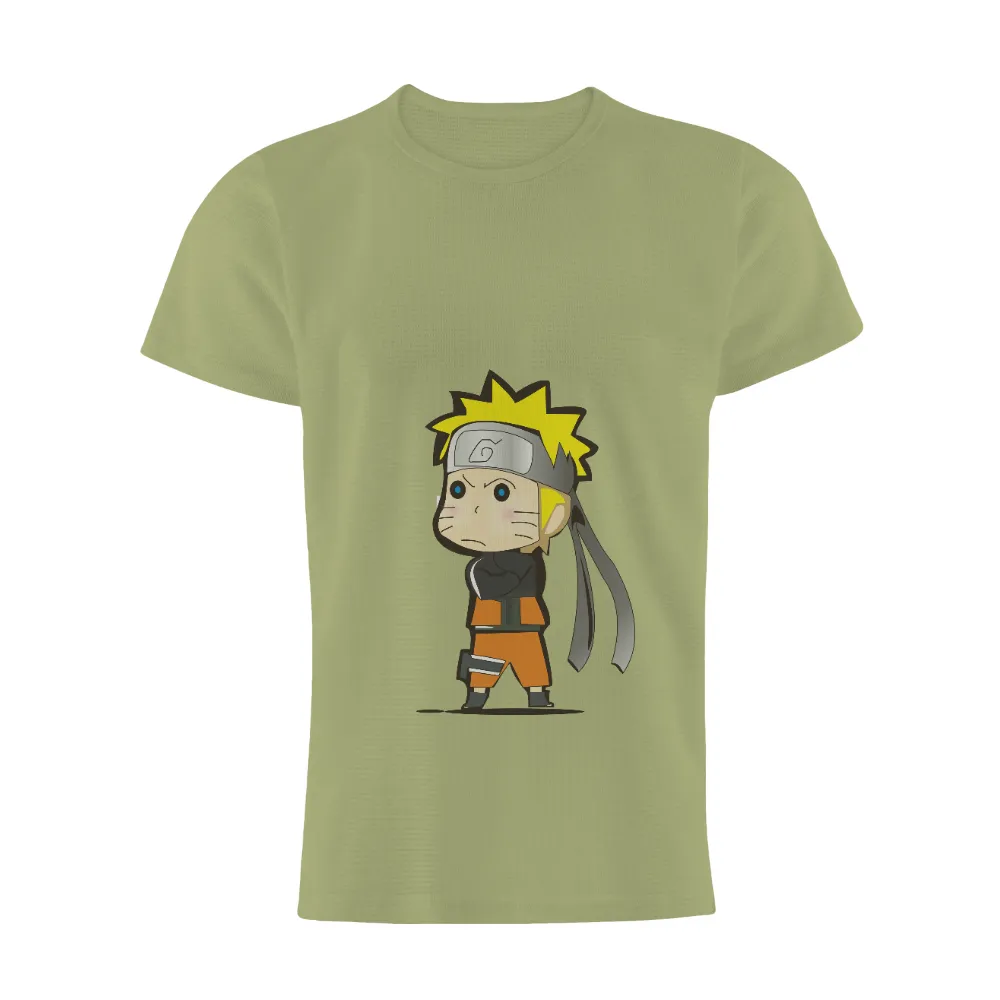 Tee Shirts Printed: Chibi Naruto - Determination and Spirit|roblox t shirt ninja