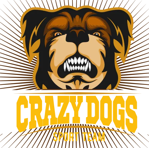 Tee Shirt Printing: Crazy Dogs Sport Team - Fierce Loyalty and Strength