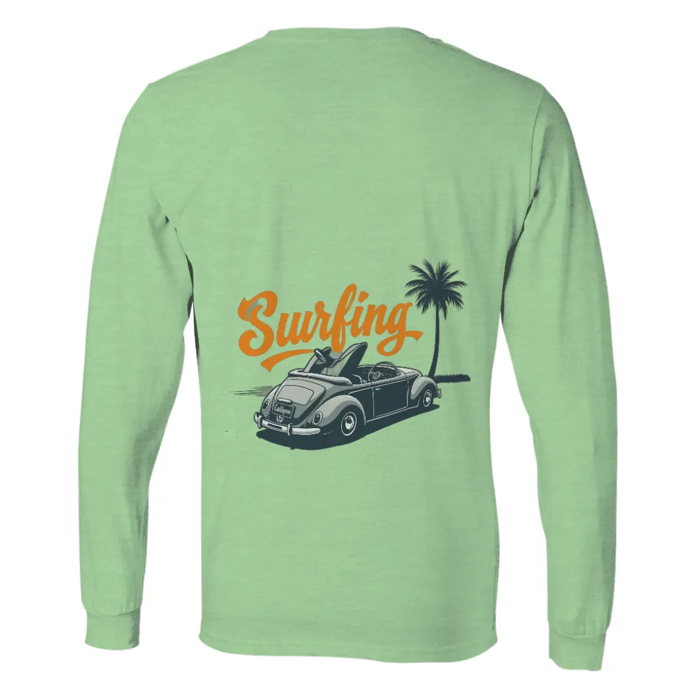 T-Shirt Printing: Vintage Surfing Adventure with Beetle Convertible| Surfing theme