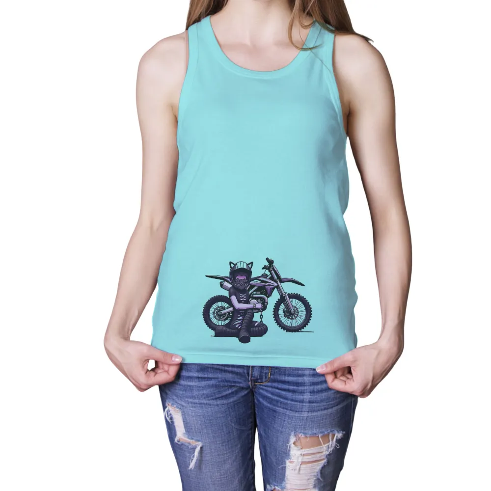 Customized Tee Shirts: Adventure Catgirl on a Dirt Bike|purple t shirt in roblox