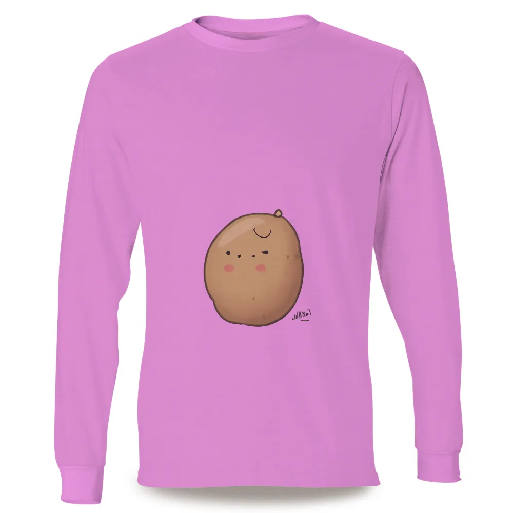 T-Shirt Printing: Playful Potato - Minimalist Art|minimalist shirt design