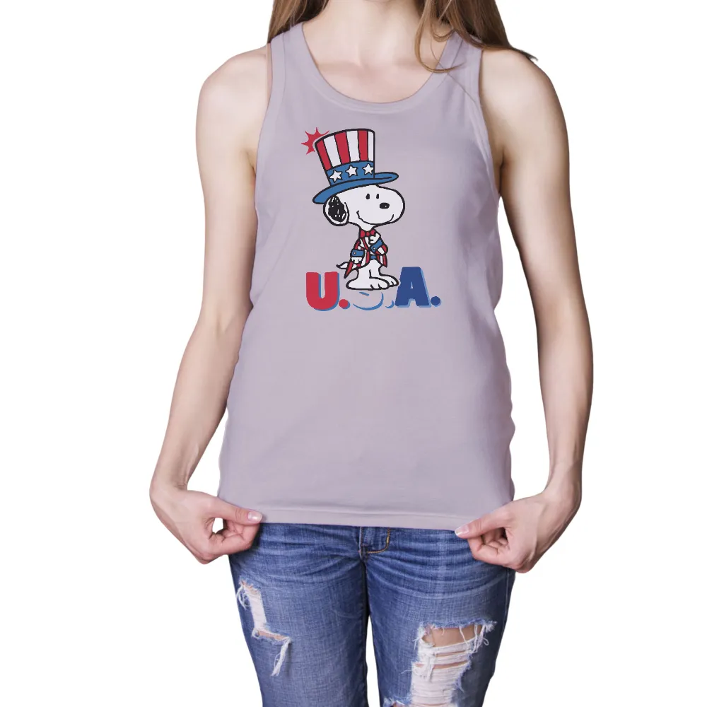 Custom T-Shirt Printing: Celebrate USA with Patriotic Snoopy|fourth of july gender reveal shirts