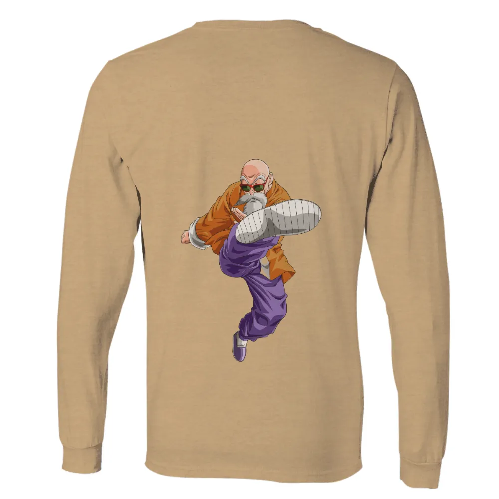 T-Shirts Custom: Master Roshi's Iconic Kick - Anime & Martial Arts|dragon ball father's day shirt