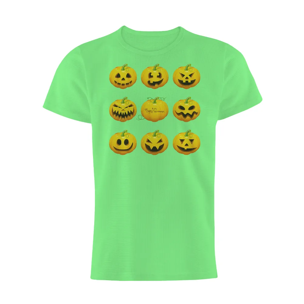 T-Shirts Pattern: Happy Halloween Pumpkins|halloween t shirts for pregnant moms