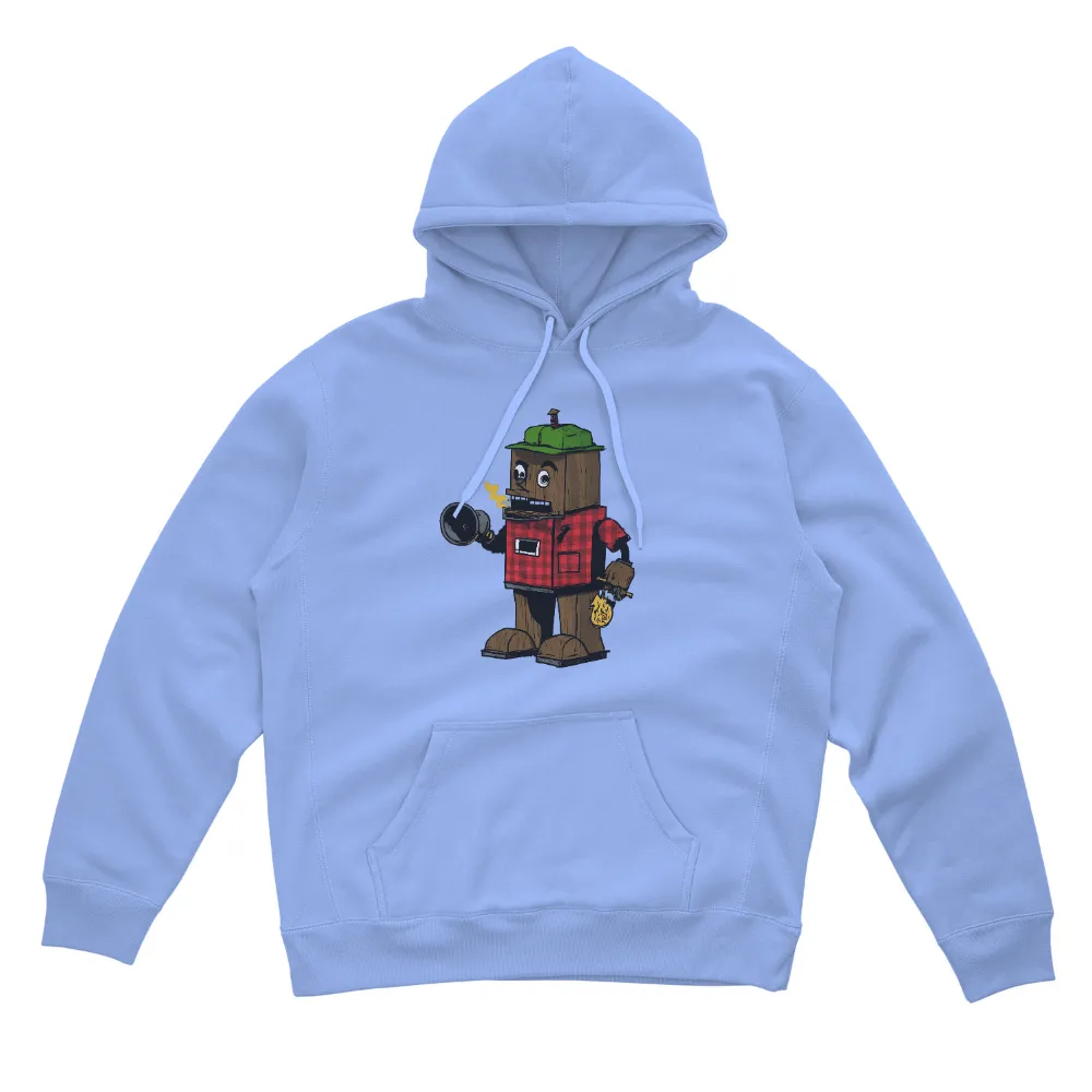 Graphic Tees: Woody the Robot - Vintage Lumberjack Fusion| camera robot