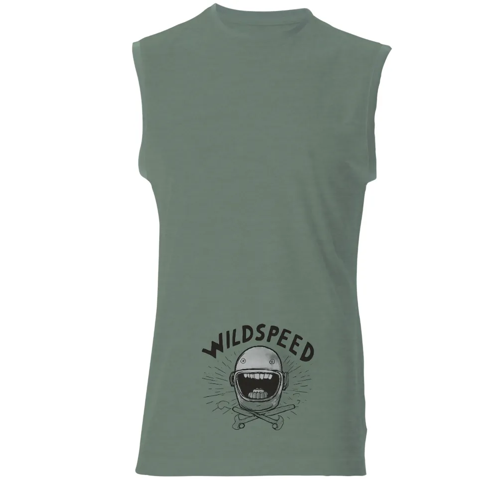 Custom T-Shirt Printing: Wildspeed Racer - Racing Helmet Design|bleached racing shirts