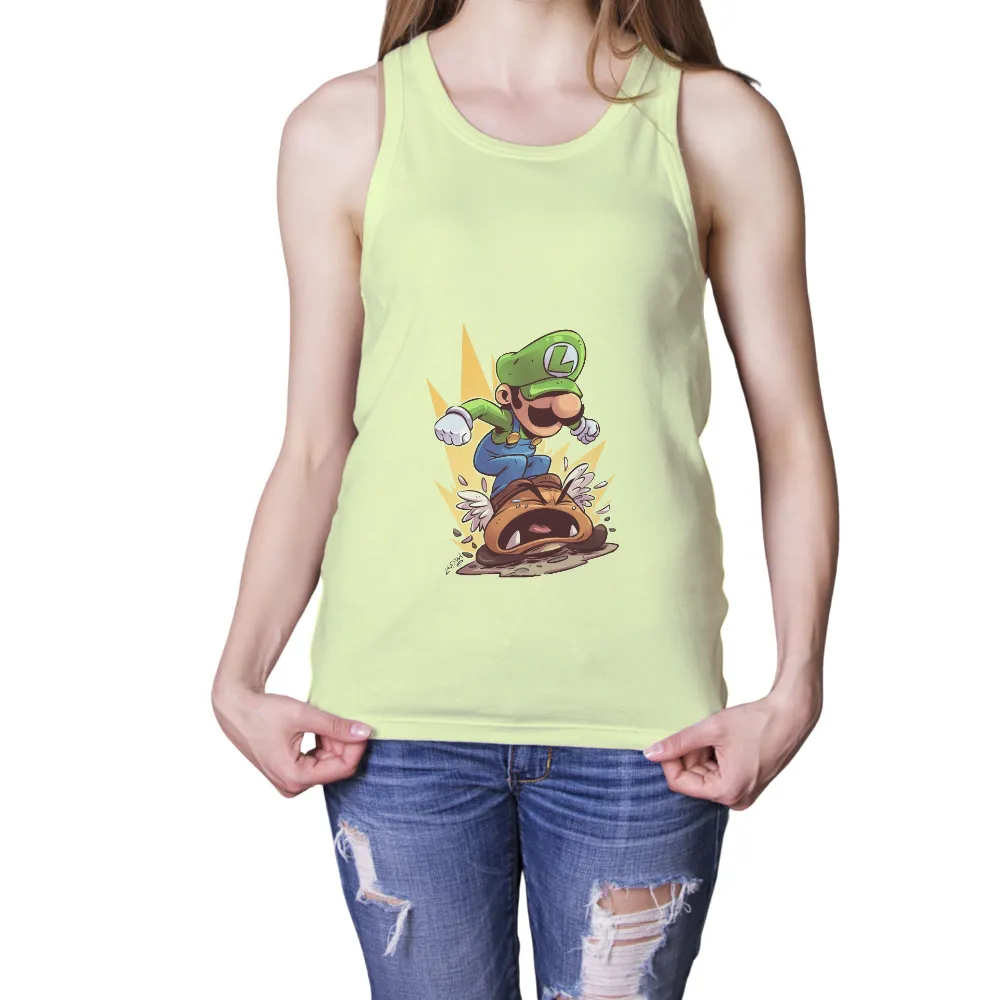 T-Shirts Custom: Luigi's Leap - Funny Gaming Pop Culture|funny march madness shirts