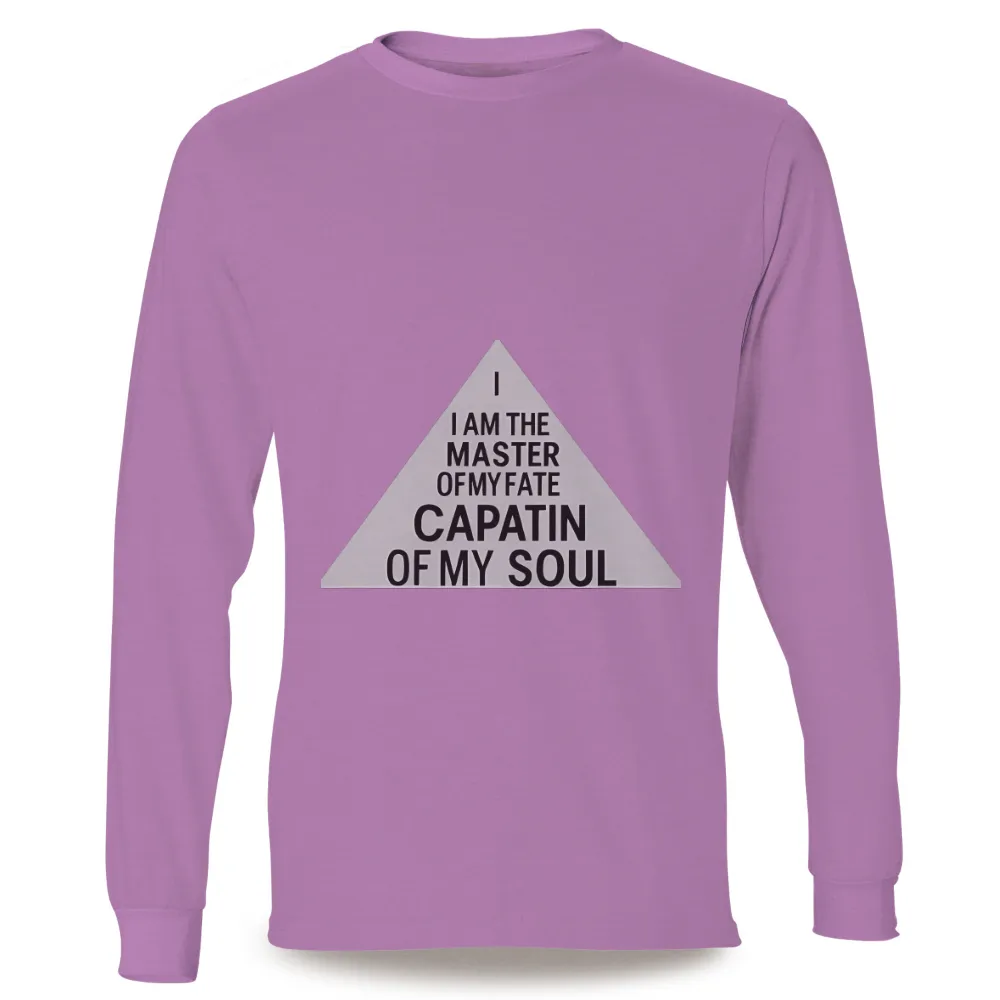 Custom T-Shirt Printing: Master of My Fate, Captain of My Soul| captain of my soul