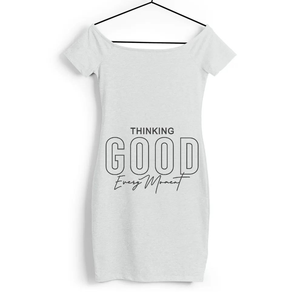 T-Shirt Printing: Thinking Good Every Moment - Positive Thinking T-Shirt Design|inspirational graphic tees