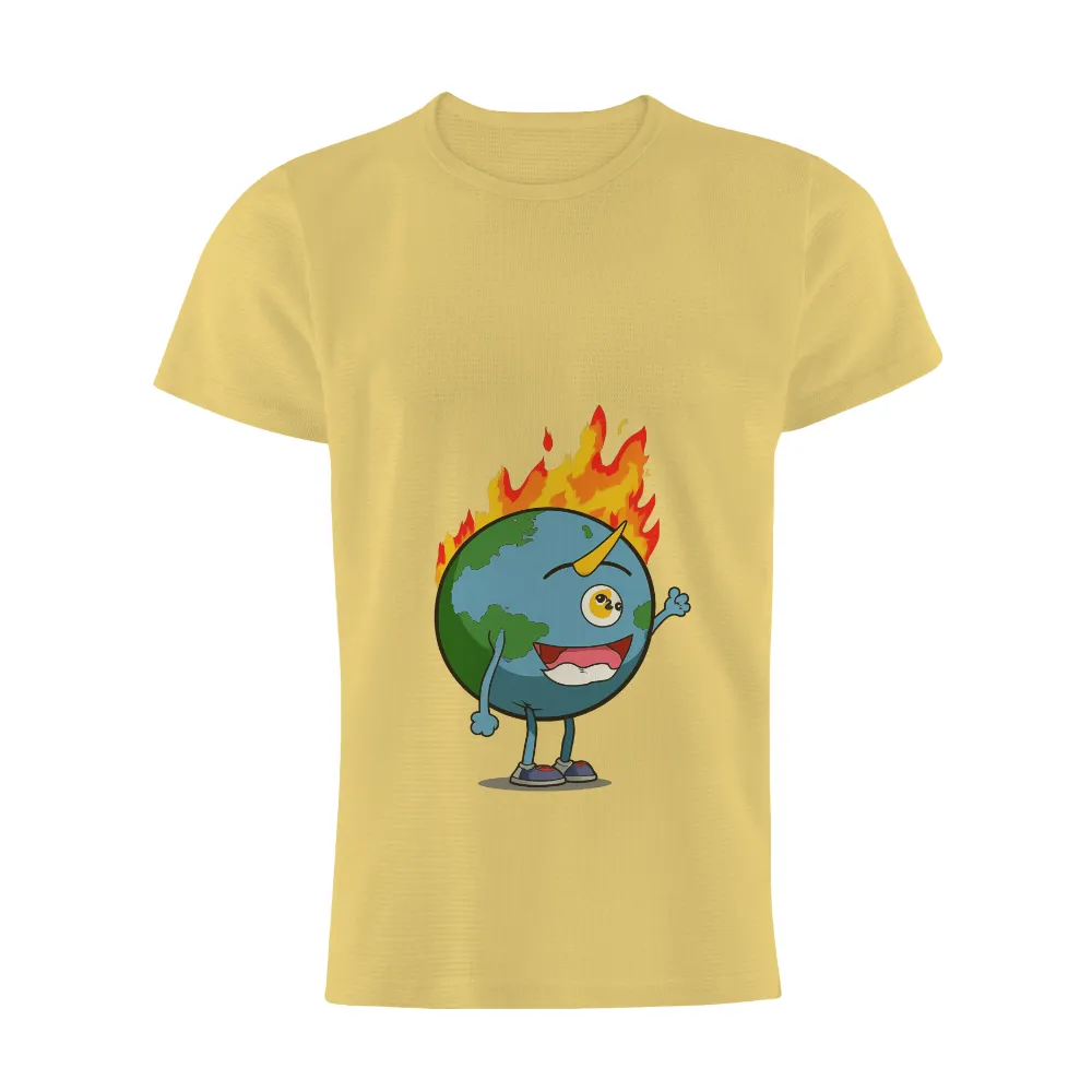 T-Shirts Design: Earthy's Call for Environmental Action|cowboy shirt cartoon