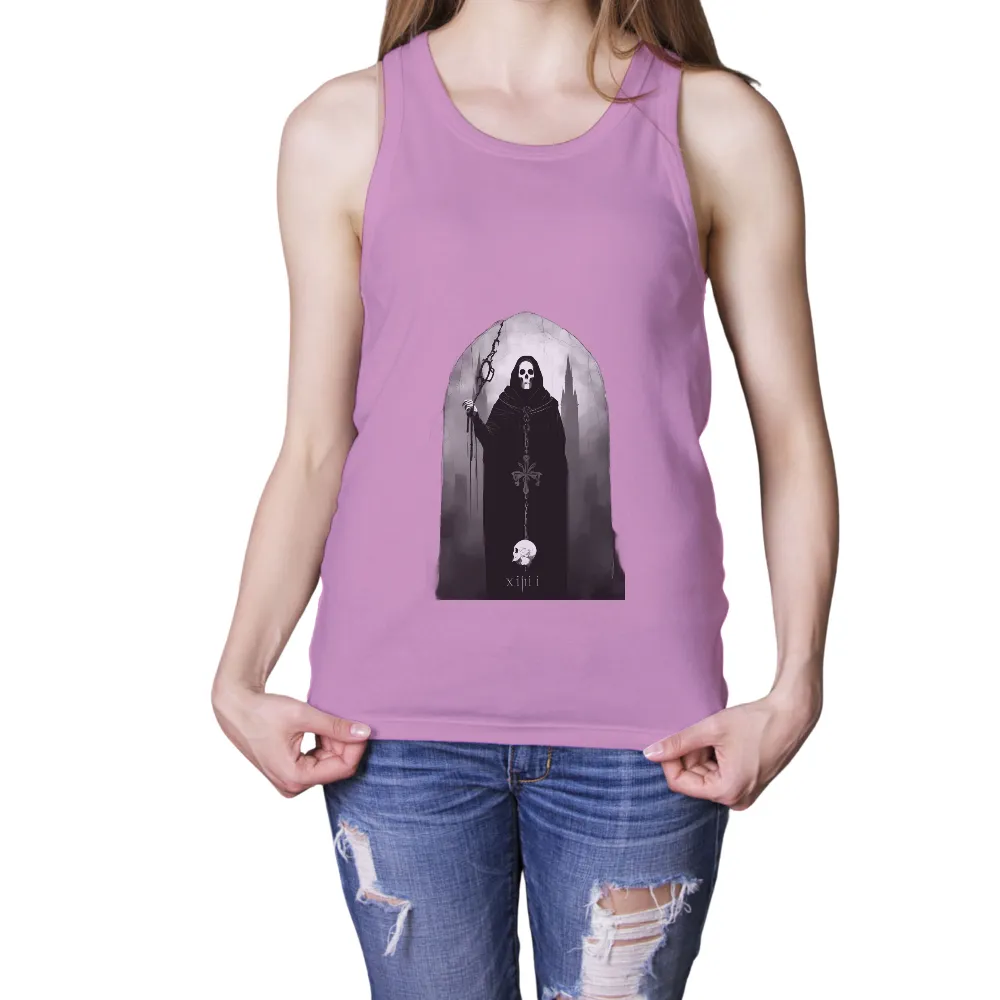 Grim Reaper TShirt Design: Embrace the Dark and Mysterious|tifa final fantasy shirt cut