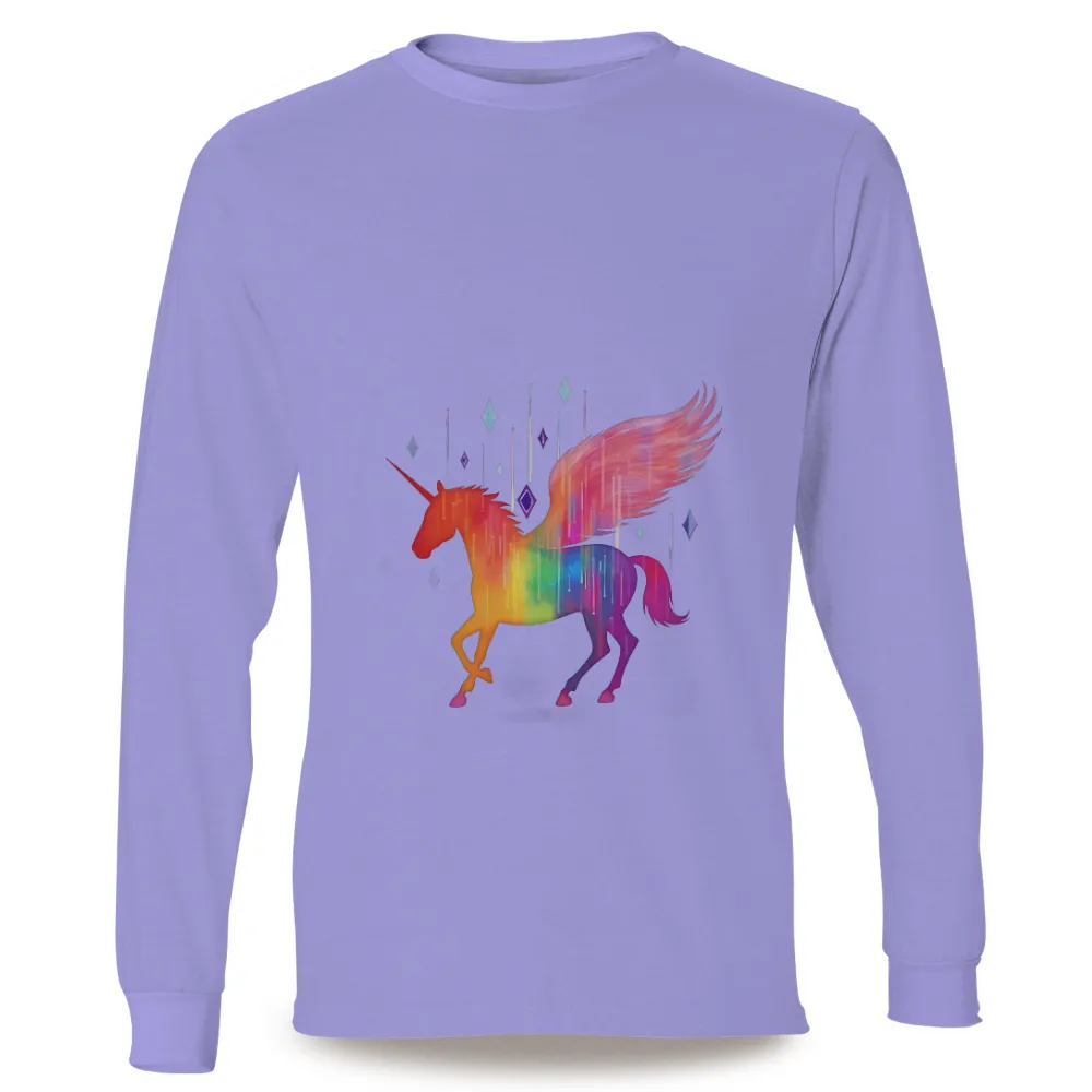 Rainbow Unicorn T-Shirt Printing: A Symbol of Hope and Wonder|rainbow sequin heart t shirt